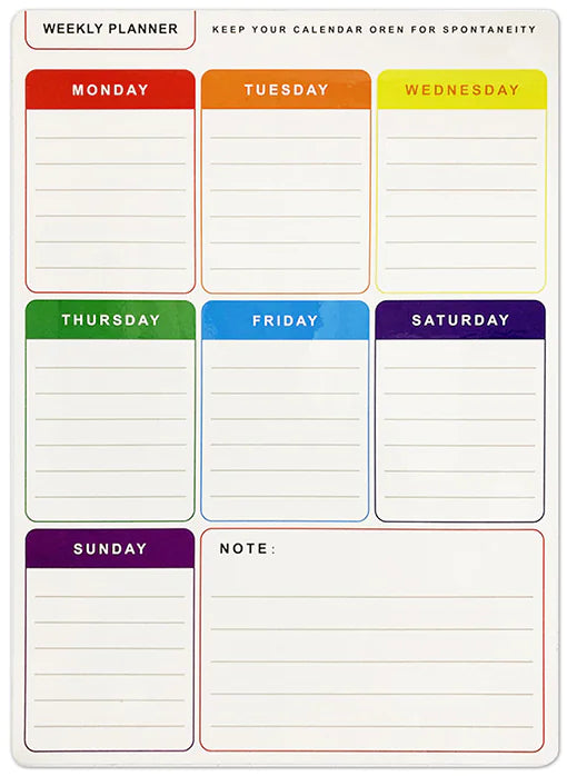 Planner em Quadro Magnético para Frigorífico