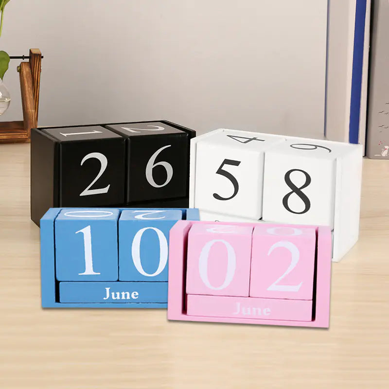 Calendário de Mesa de Blocos