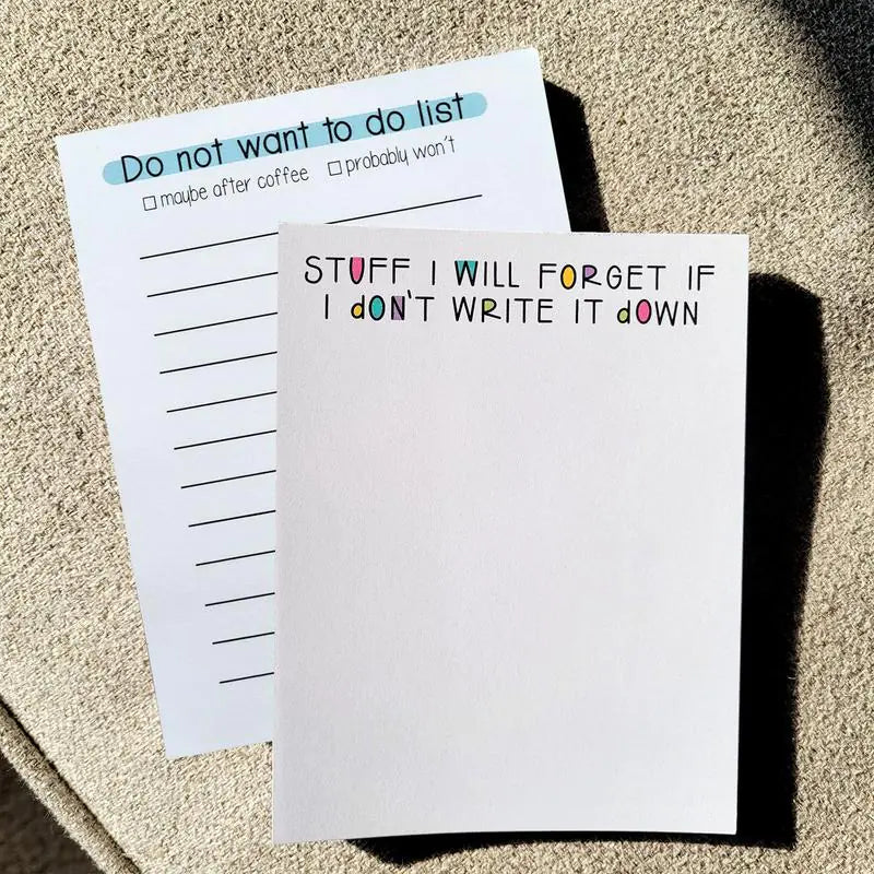 Planner diário de 50 folhas "Not Want To Do List"