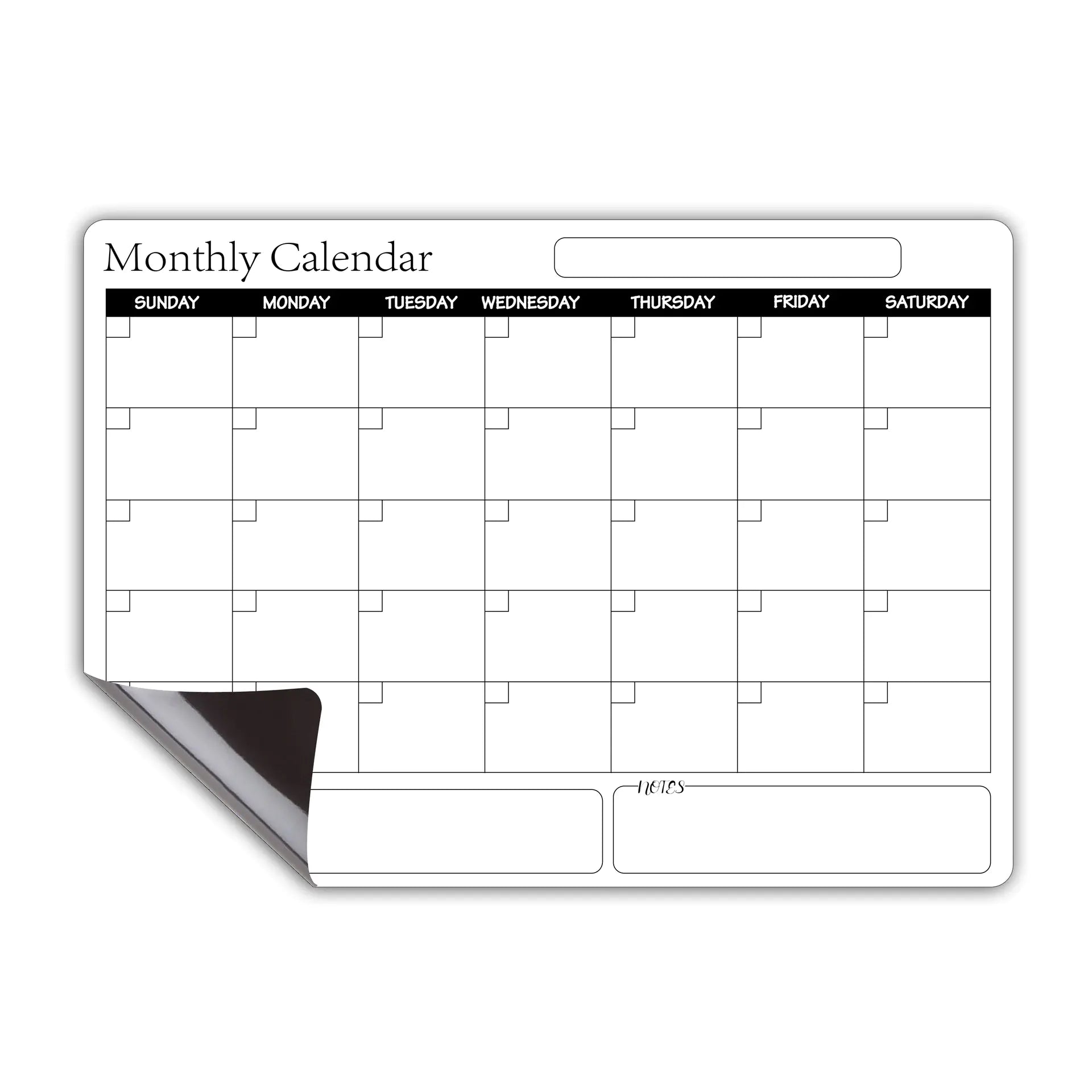 Calendário Magnético de Quadro Branco A3